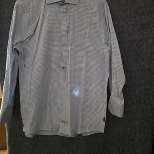 English Laundry Light Blue Checkered Casual Shirt